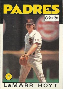 1986 O-Pee-Chee Baseball Cards 380     LaMarr Hoyt